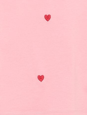 Camiseta de manga corta con bordados