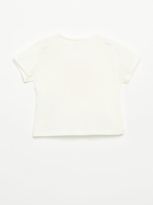 Camiseta de manga corta con corazón cosido - Kiabi
