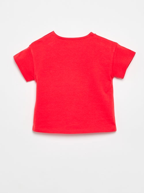 Camiseta de manga corta con corazón cosido - Kiabi Camiseta de manga corta con corazón cosido - Kiabi