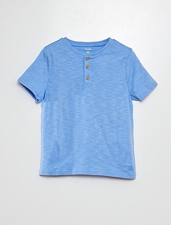 Camiseta de manga corta con cuello panadero