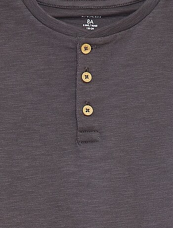Camiseta de manga corta con cuello panadero