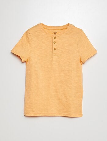 Camiseta de manga corta con cuello panadero
