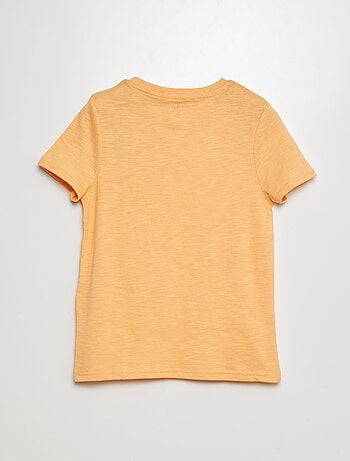 Camiseta de manga corta con cuello panadero