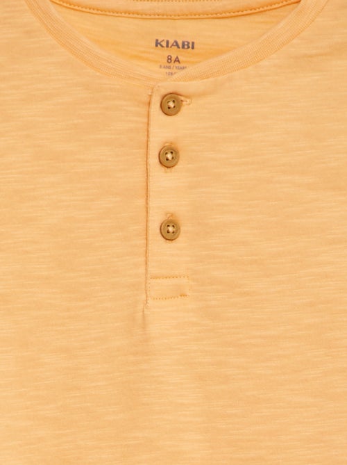 Camiseta de manga corta con cuello panadero - Kiabi