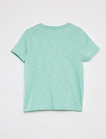 Camiseta de manga corta con cuello panadero
