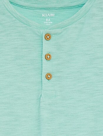 Camiseta de manga corta con cuello panadero