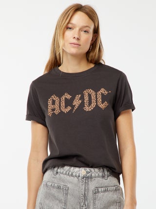 Camiseta de manga corta con cuello redondo 'AC/DC'
