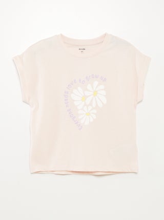 Camiseta de manga corta con cuello redondo