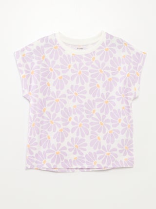 Camiseta de manga corta con cuello redondo