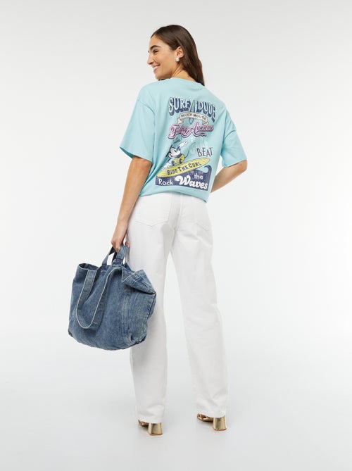 Camiseta de manga corta con cuello redondo 'Disney' - Kiabi