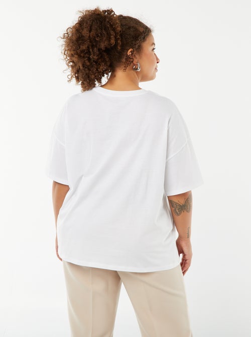 Camiseta de manga corta con cuello redondo 'Disney' - Kiabi