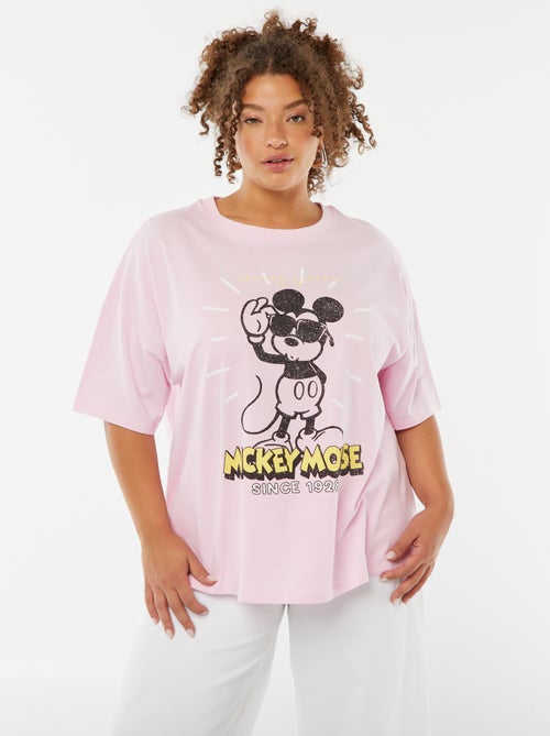 Camiseta de manga corta con cuello redondo 'Disney' - Kiabi