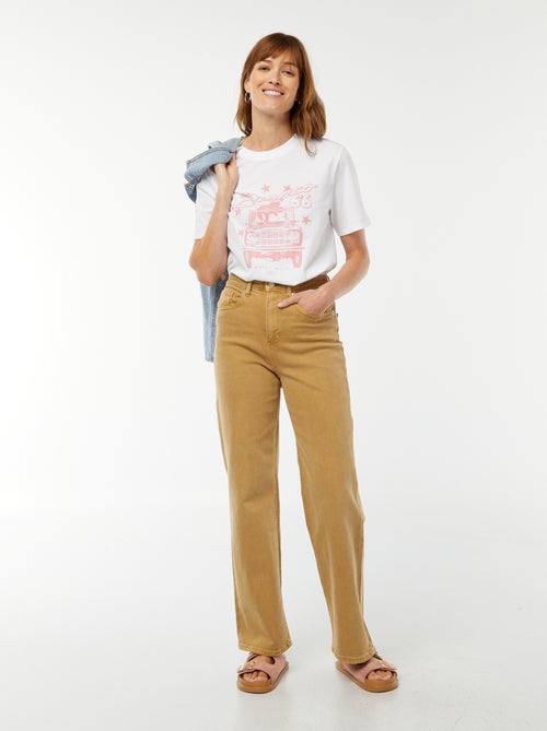 Camiseta de manga corta con cuello redondo 'Ford' - Kiabi