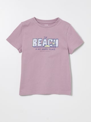 Camiseta de manga corta con cuello redondo