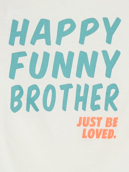 Camiseta de manga corta con detalle Brother - Kiabi