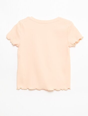 Camiseta de manga corta con forma calada