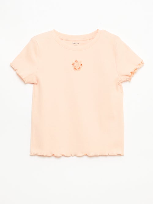 Camiseta de manga corta con detalle calado - Kiabi