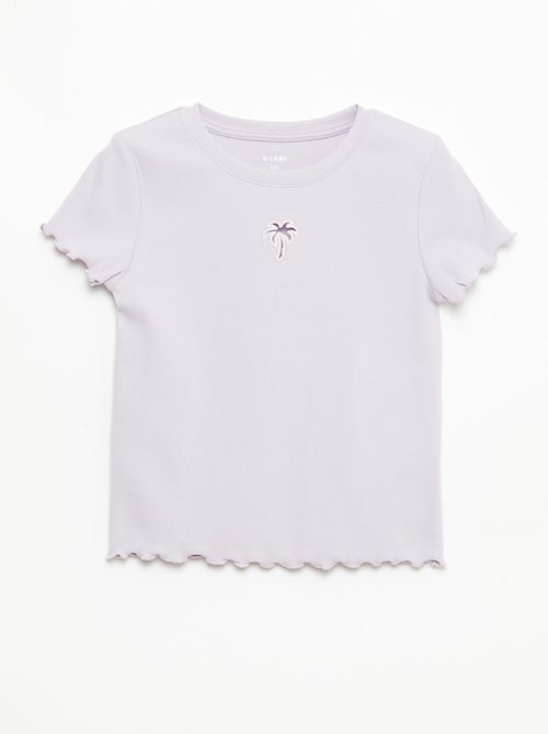 Camiseta de manga corta con detalle calado - Kiabi