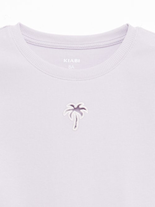 Camiseta de manga corta con detalle calado - Kiabi