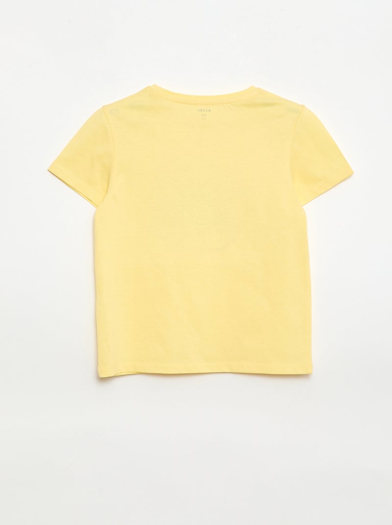 Camiseta de manga corta con diseño Amarillo - Kiabi