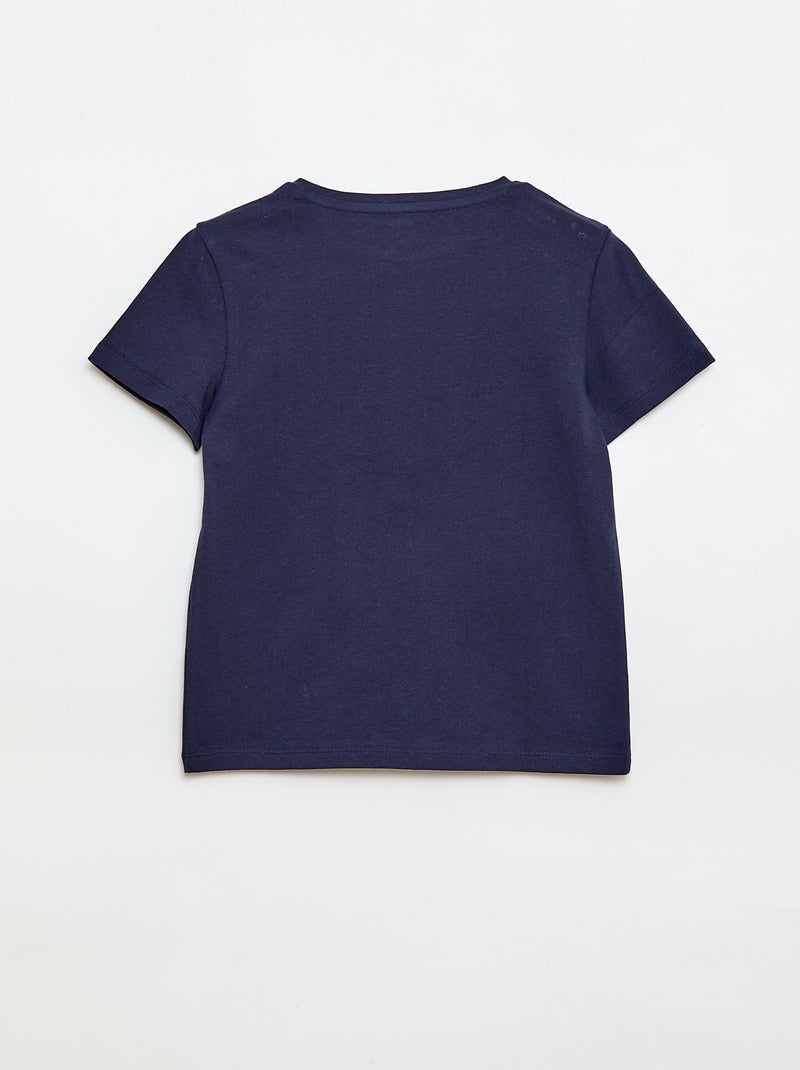 Camiseta de manga corta con diseño Azul - Kiabi