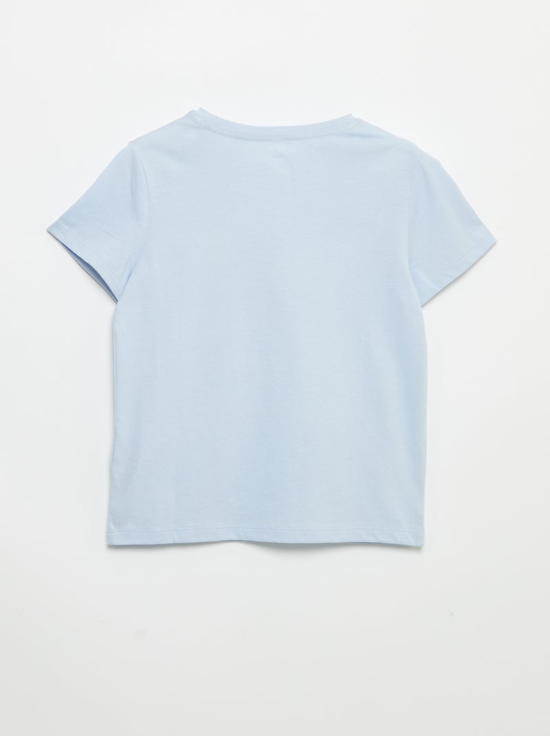 Camiseta de manga corta con diseño Azul - Kiabi