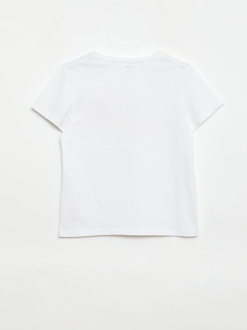 Camiseta de manga corta con diseño Blanco - Kiabi