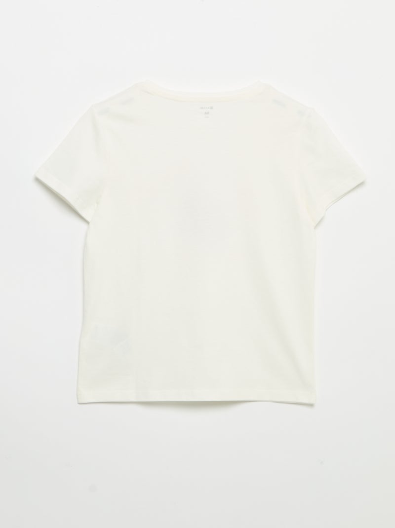 Camiseta de manga corta con diseño Blanco - Kiabi
