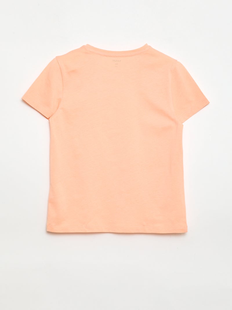 Camiseta de manga corta con diseño Naranja - Kiabi