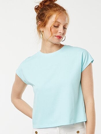 Camiseta de manga corta con espalda abierta