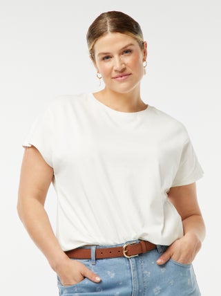 Camiseta de manga corta con espalda abierta