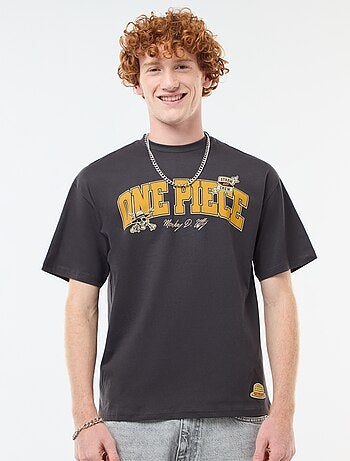 Camiseta de manga corta con estampado a doble cara 'One Piece'