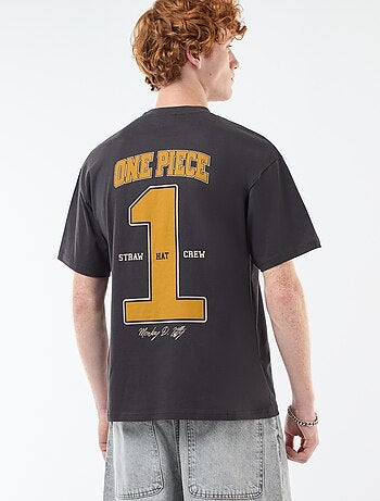 Camiseta de manga corta con estampado a doble cara 'One Piece'