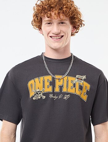 Camiseta de manga corta con estampado a doble cara 'One Piece'