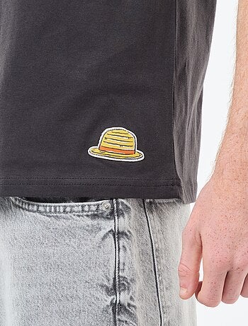 Camiseta de manga corta con estampado a doble cara 'One Piece'