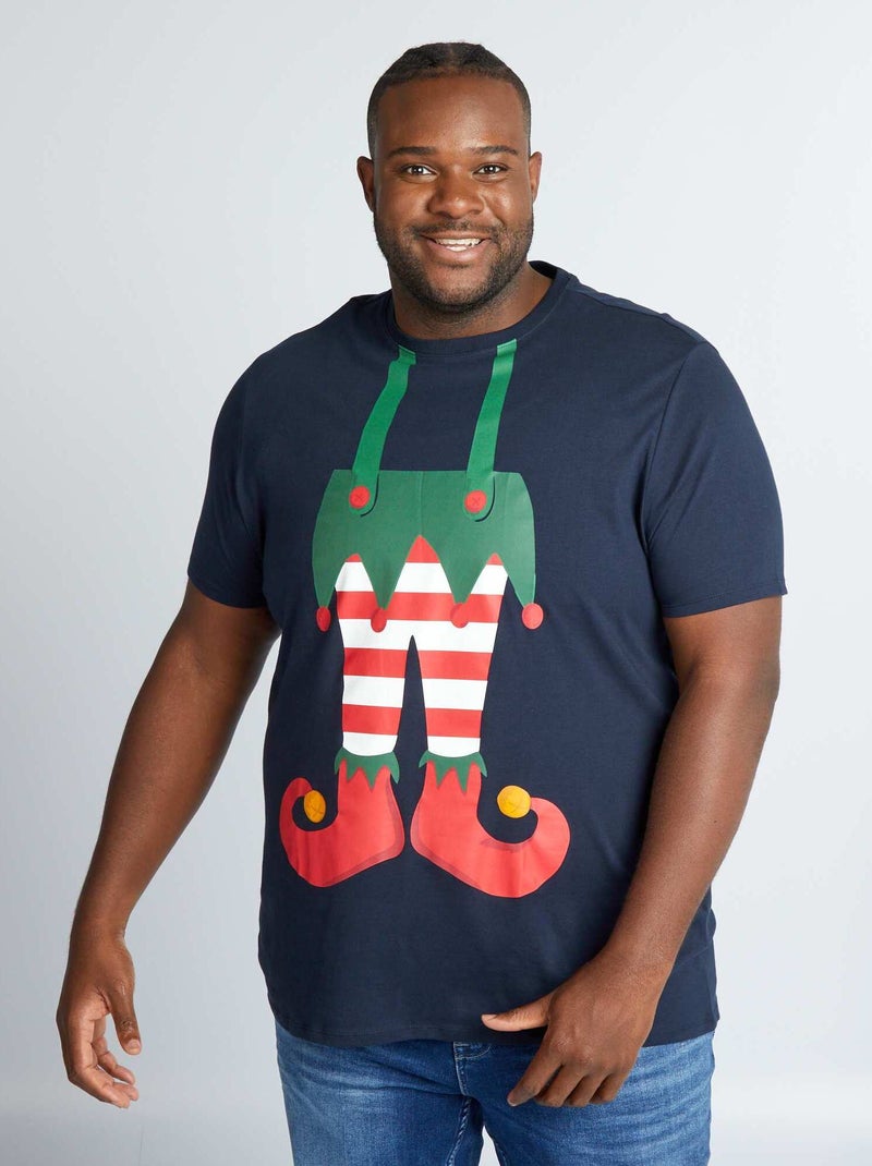 Camiseta de manga corta con estampado AZUL - Kiabi