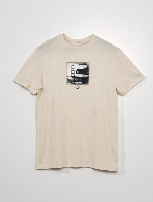 Camiseta de manga corta con estampado - Kiabi