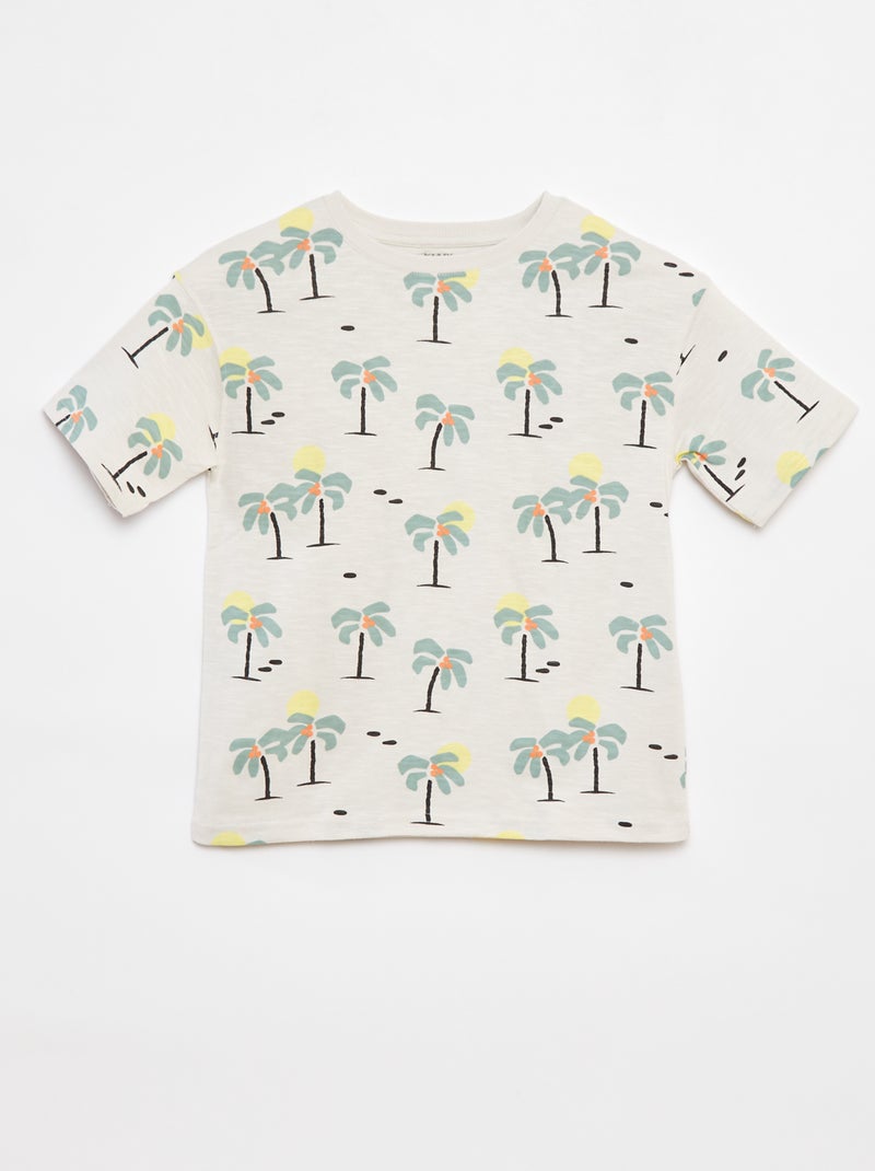Camiseta de manga corta con estampado Blanco - Kiabi