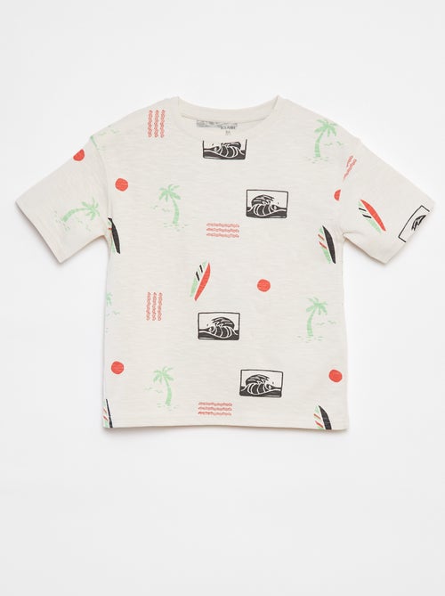 Camiseta de manga corta con estampado - Kiabi