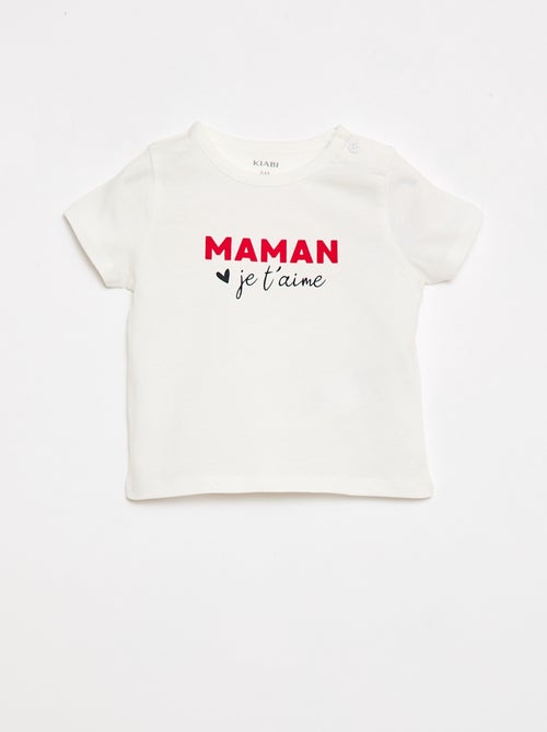 Camiseta de manga corta con estampado - Kiabi