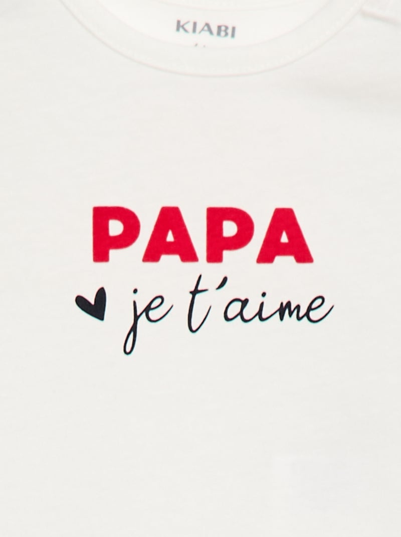 Camiseta de manga corta con estampado Blanco - Kiabi