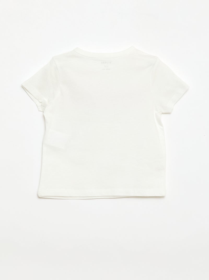 Camiseta de manga corta con estampado Blanco - Kiabi