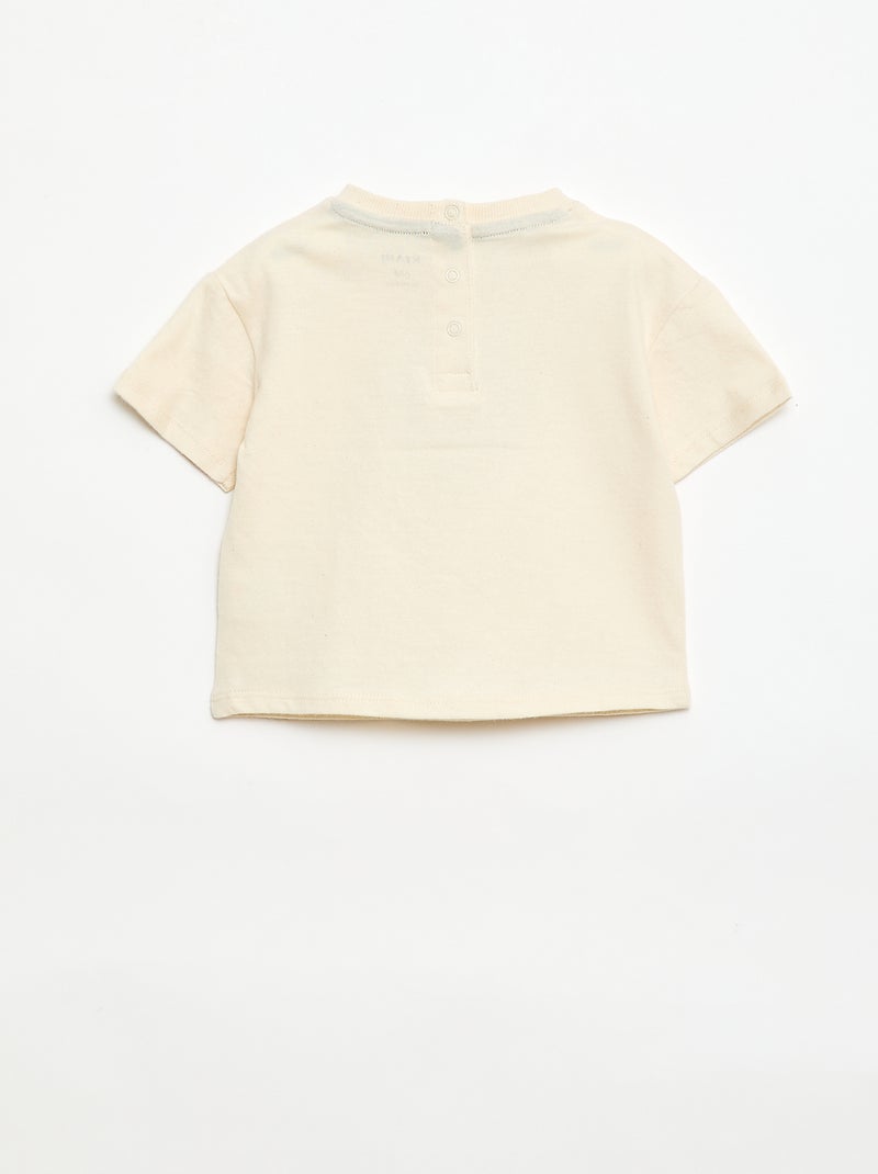 Camiseta de manga corta con estampado Blanco - Kiabi