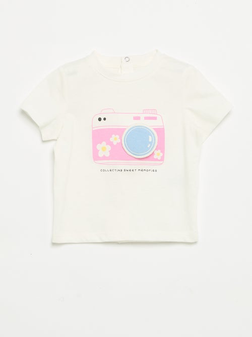 Camiseta de manga corta con estampado - Kiabi