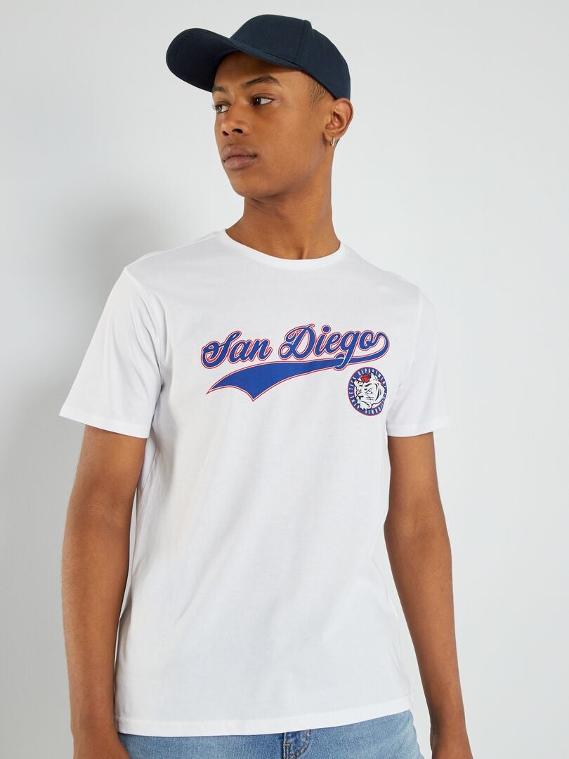 Camiseta de manga corta con estampado BLANCO - Kiabi