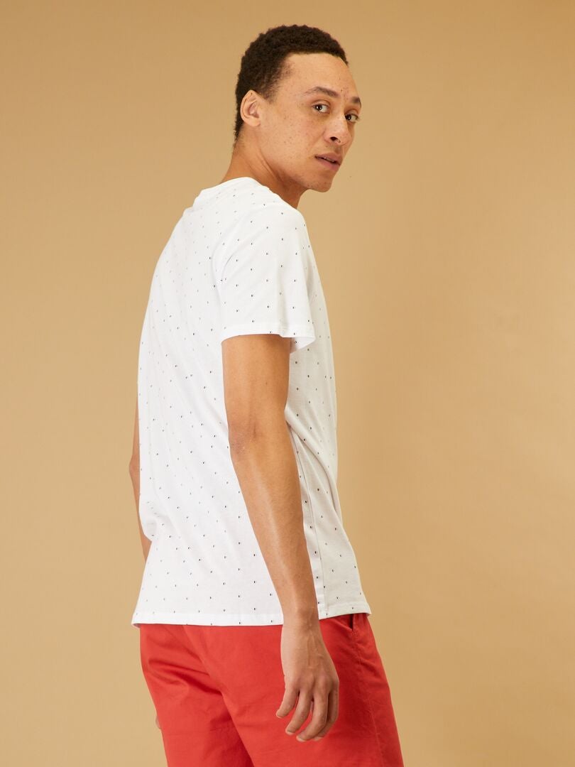 Camiseta de manga corta con estampado BLANCO - Kiabi