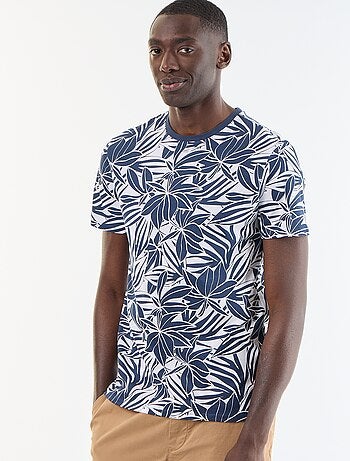 Camiseta de manga corta con estampado de fantasía