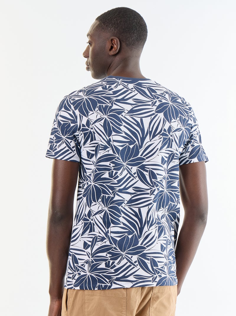 Camiseta de manga corta con estampado de fantasía Azul - Kiabi
