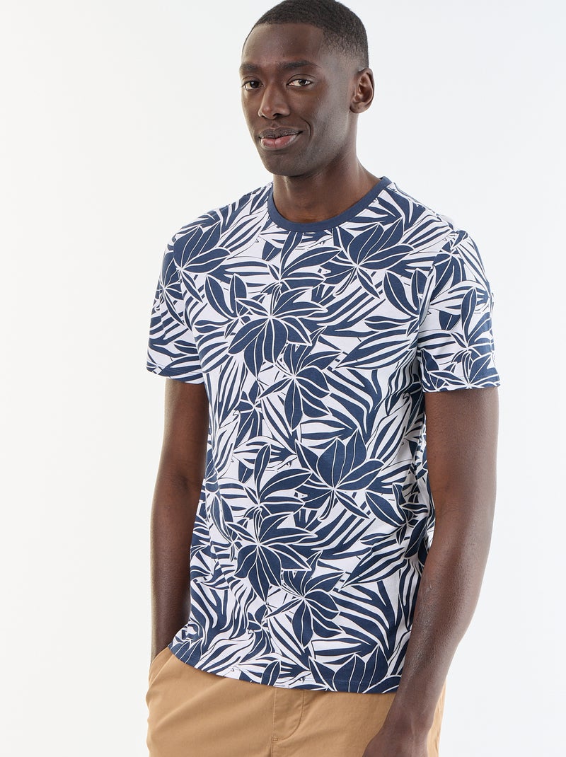 Camiseta de manga corta con estampado de fantasía Azul - Kiabi