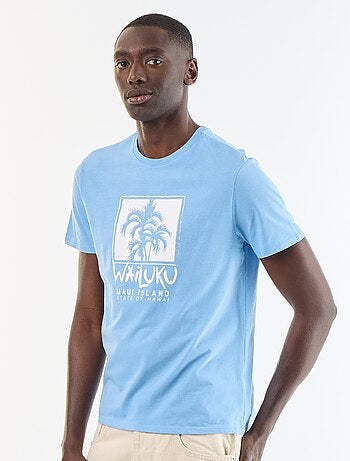 Camiseta de manga corta con estampado de fantasía